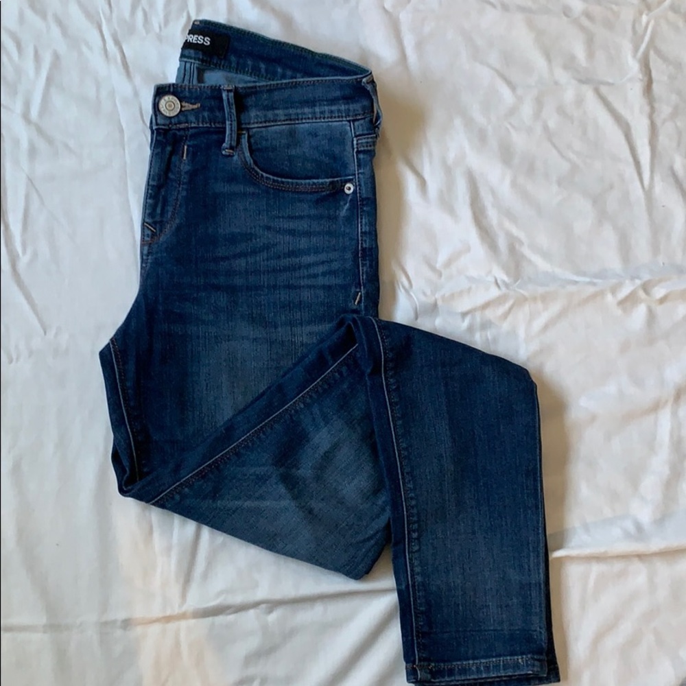 Express Medium Wash Mid Rise Legging Size 2R